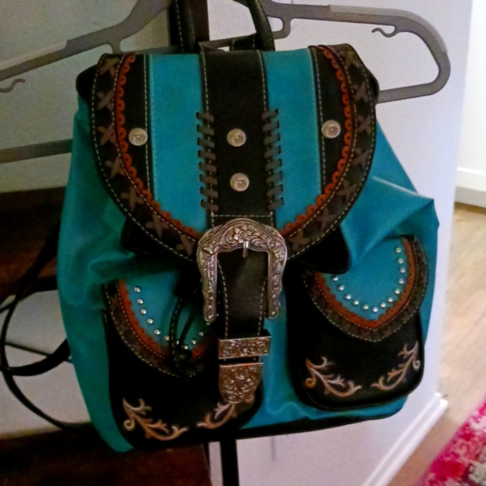 Western country backpack purse heavy duty large